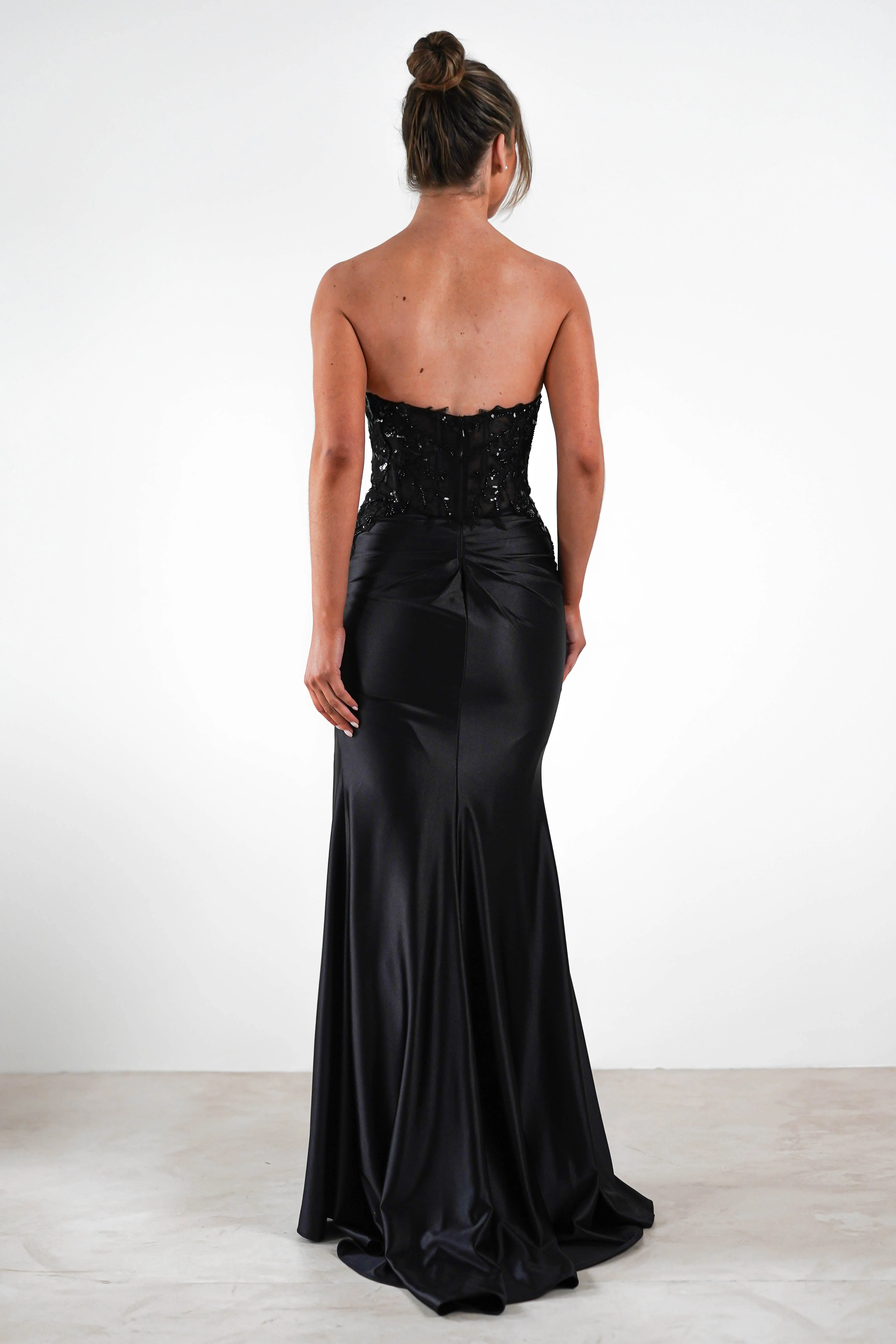 Dallas Luxe Embellished Gown | Black - Image 10