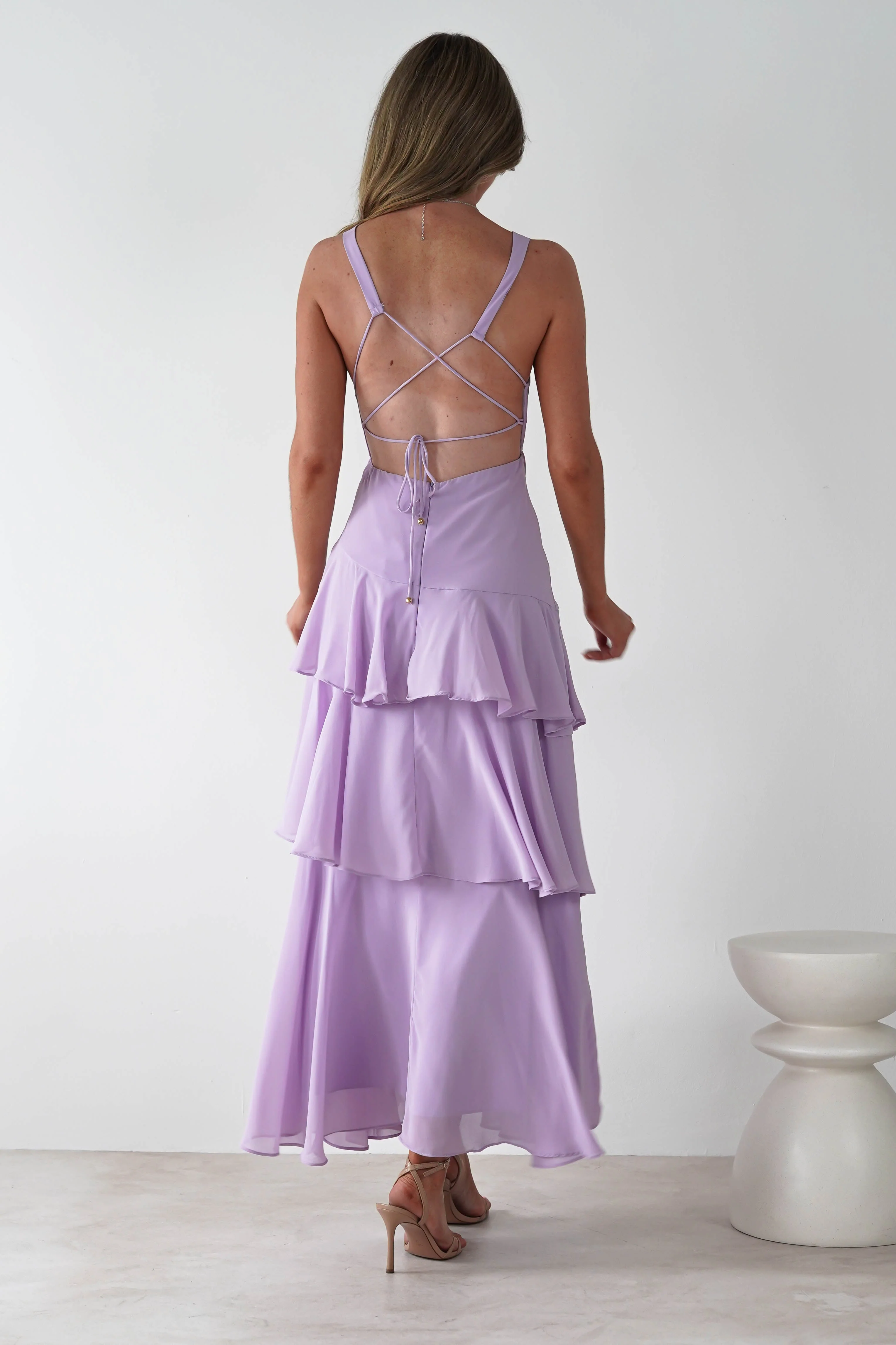 Andalusia Ruffle Maxi Dress | Lilac - Image 2