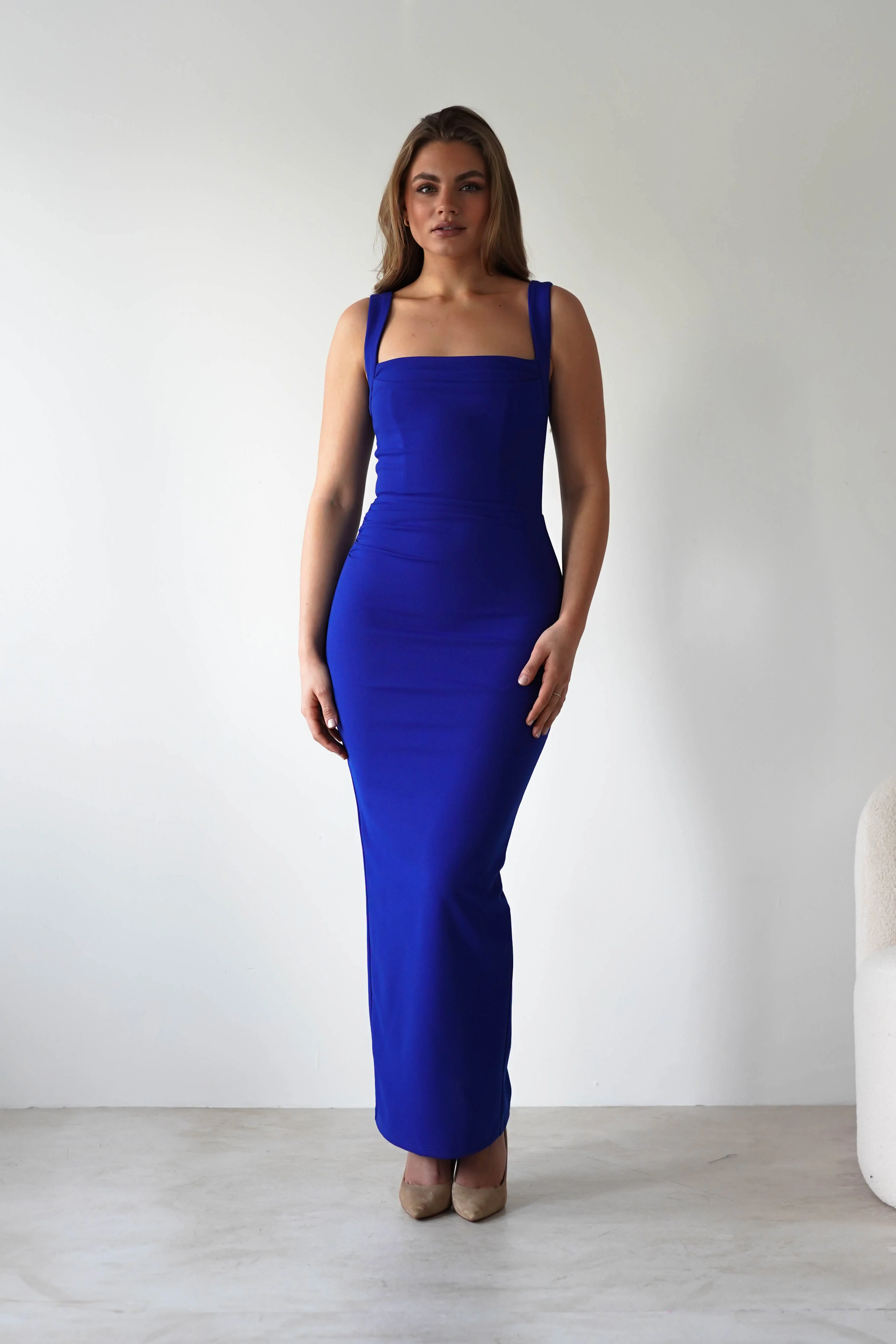 Brooke Square Neck Maxi Dress | Royal Blue - Image 2