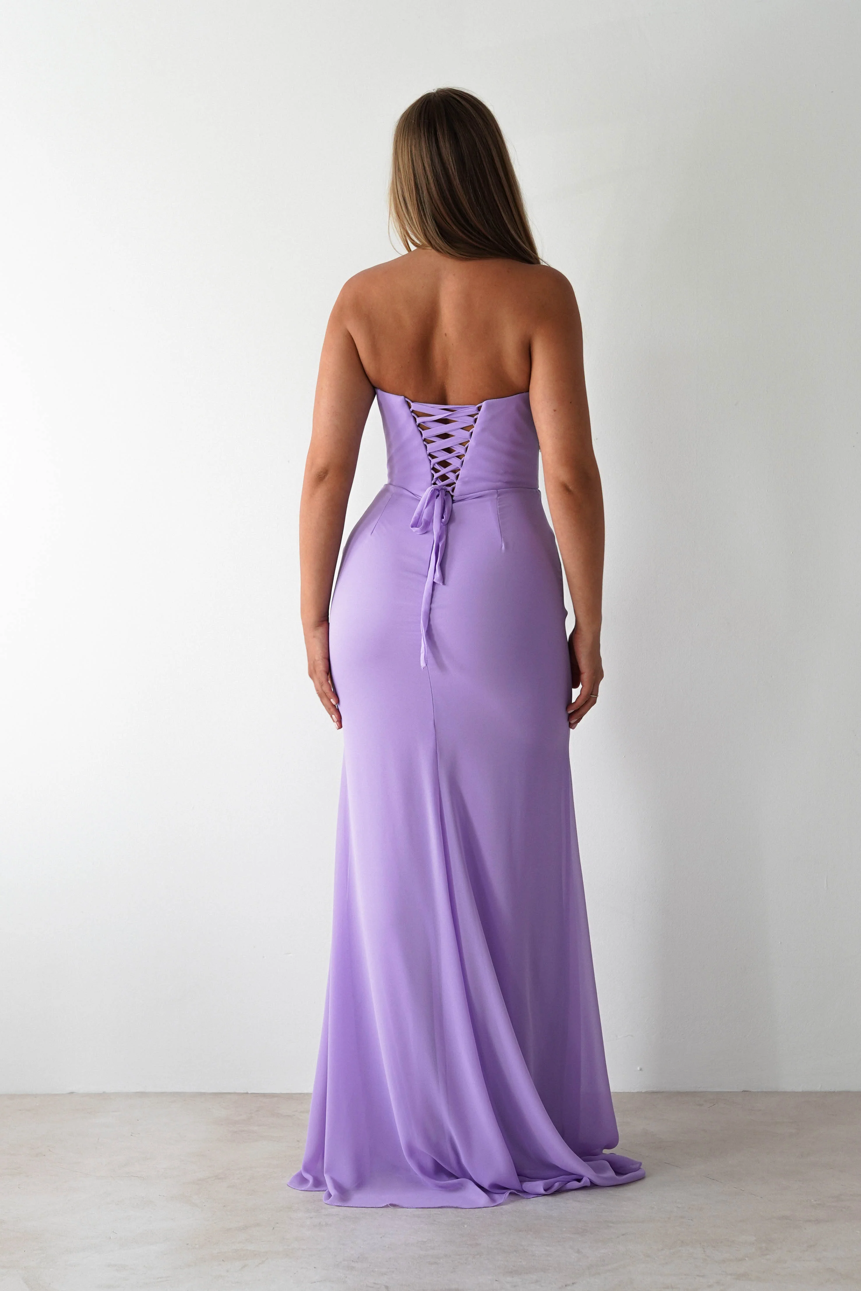 Caterina Strapless Maxi Dress | Lilac - Image 6