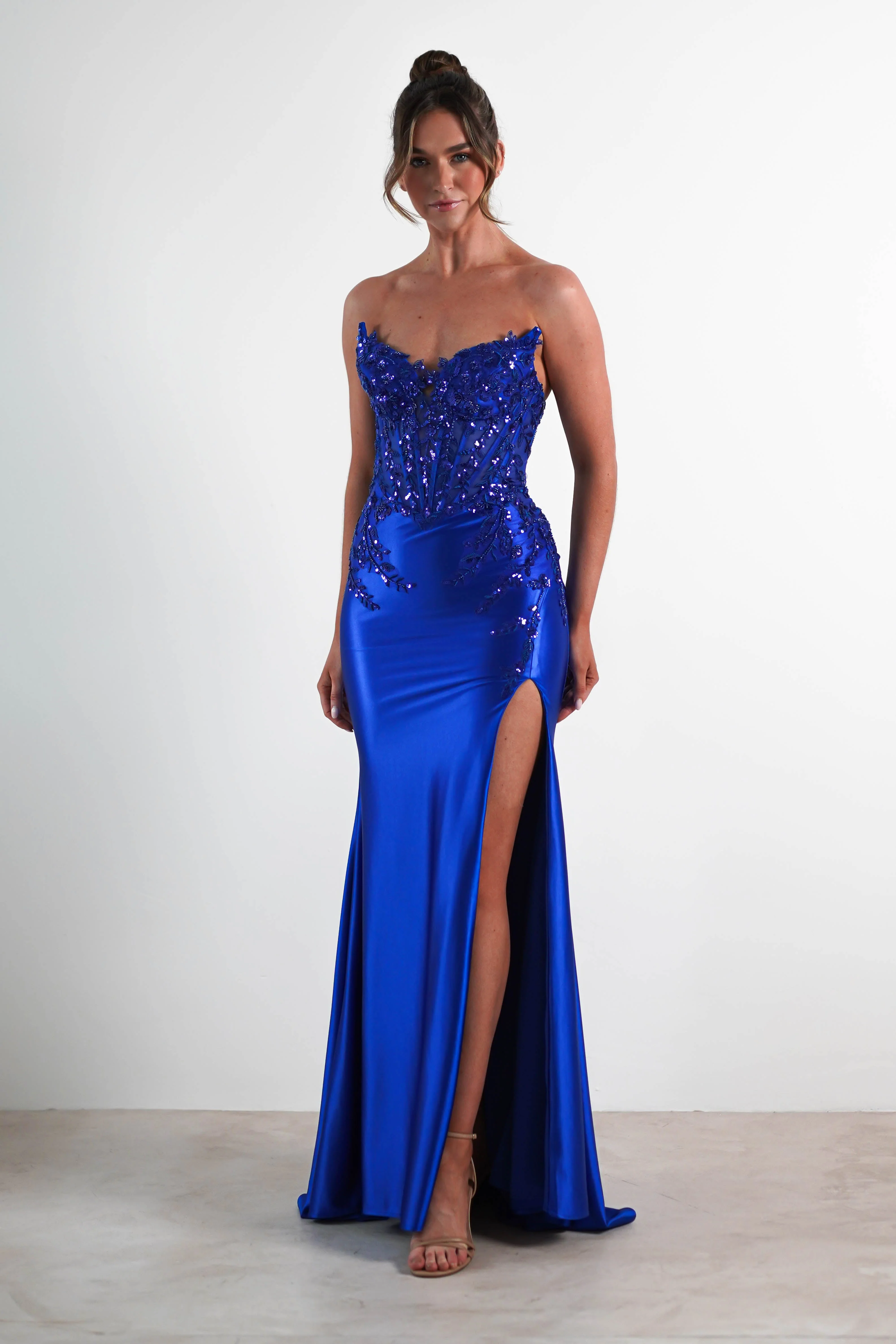 Dallas Luxe Embellished Gown | Royal Blue - Image 2