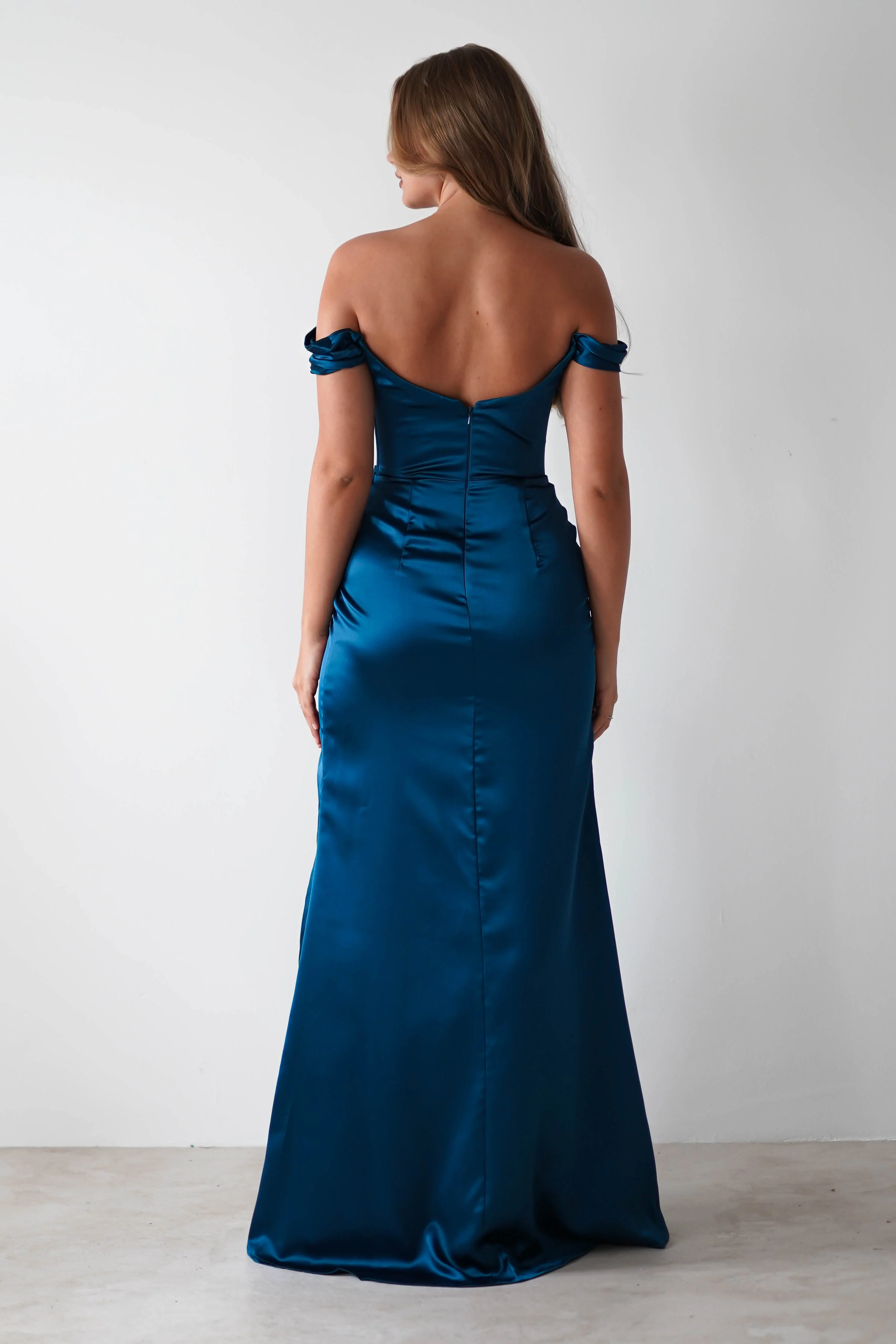 Dionne Soft Coset Maxi Gown | French Navy - Image 7