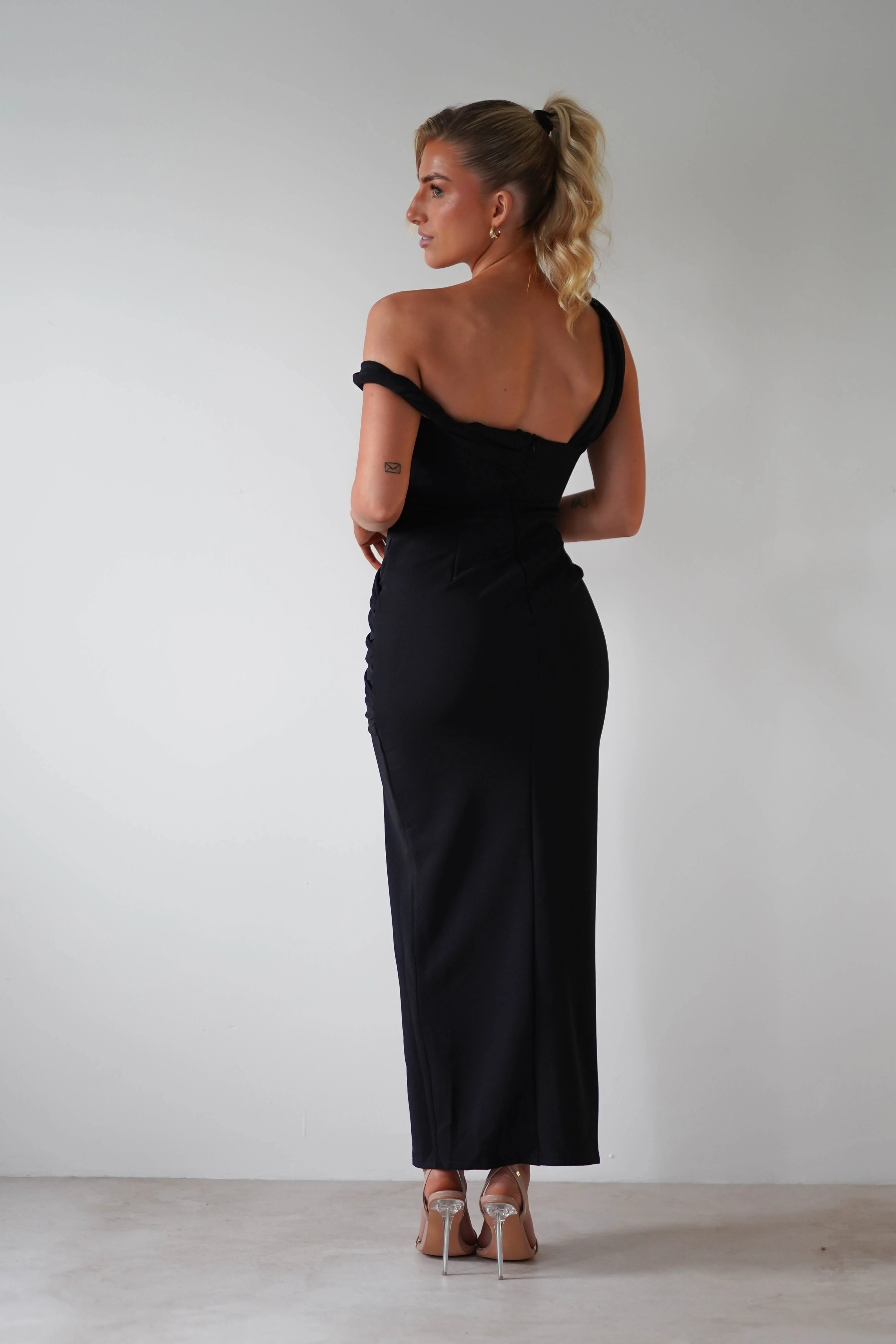 Eloise Bodycon Midaxi Dress | Black - Image 6