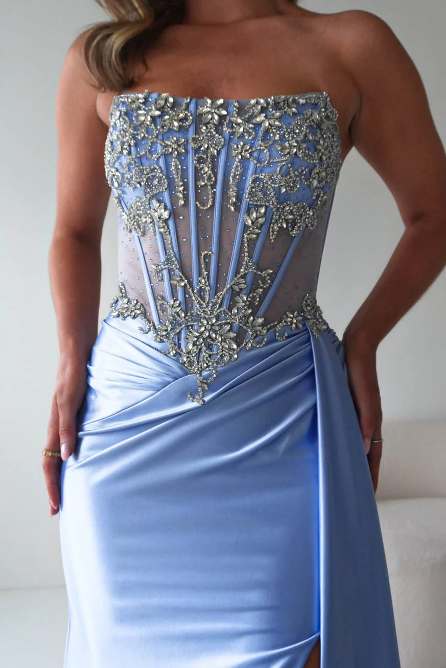 Ginny Embellished Corset Gown | Blue - Image 12
