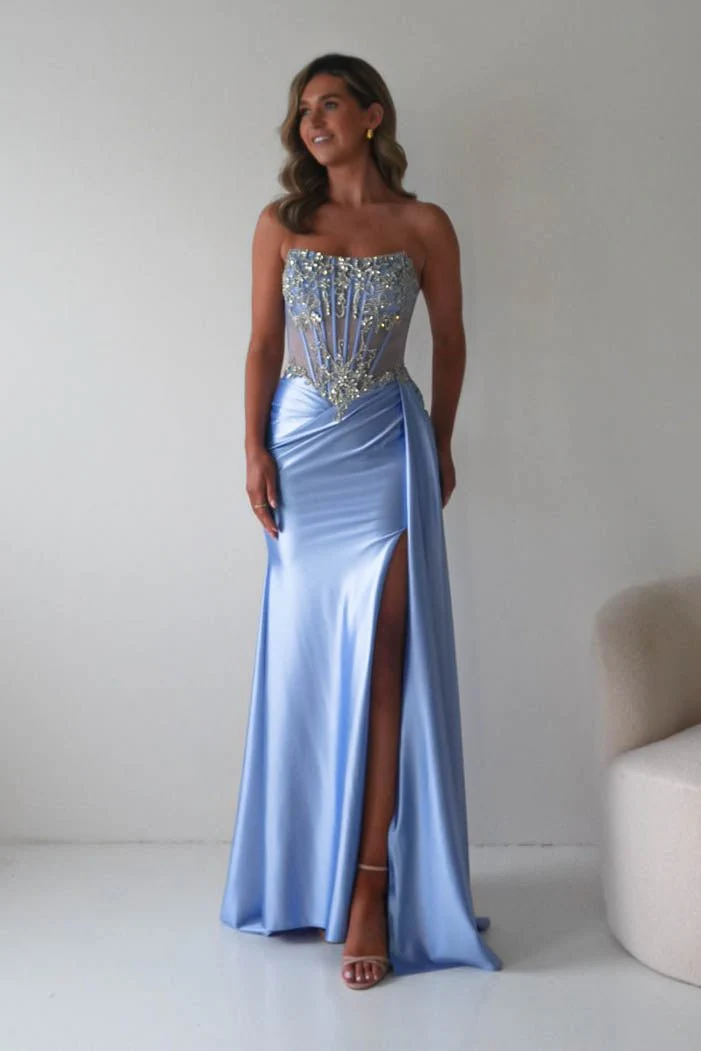 Ginny Embellished Corset Gown | Blue - Image 8