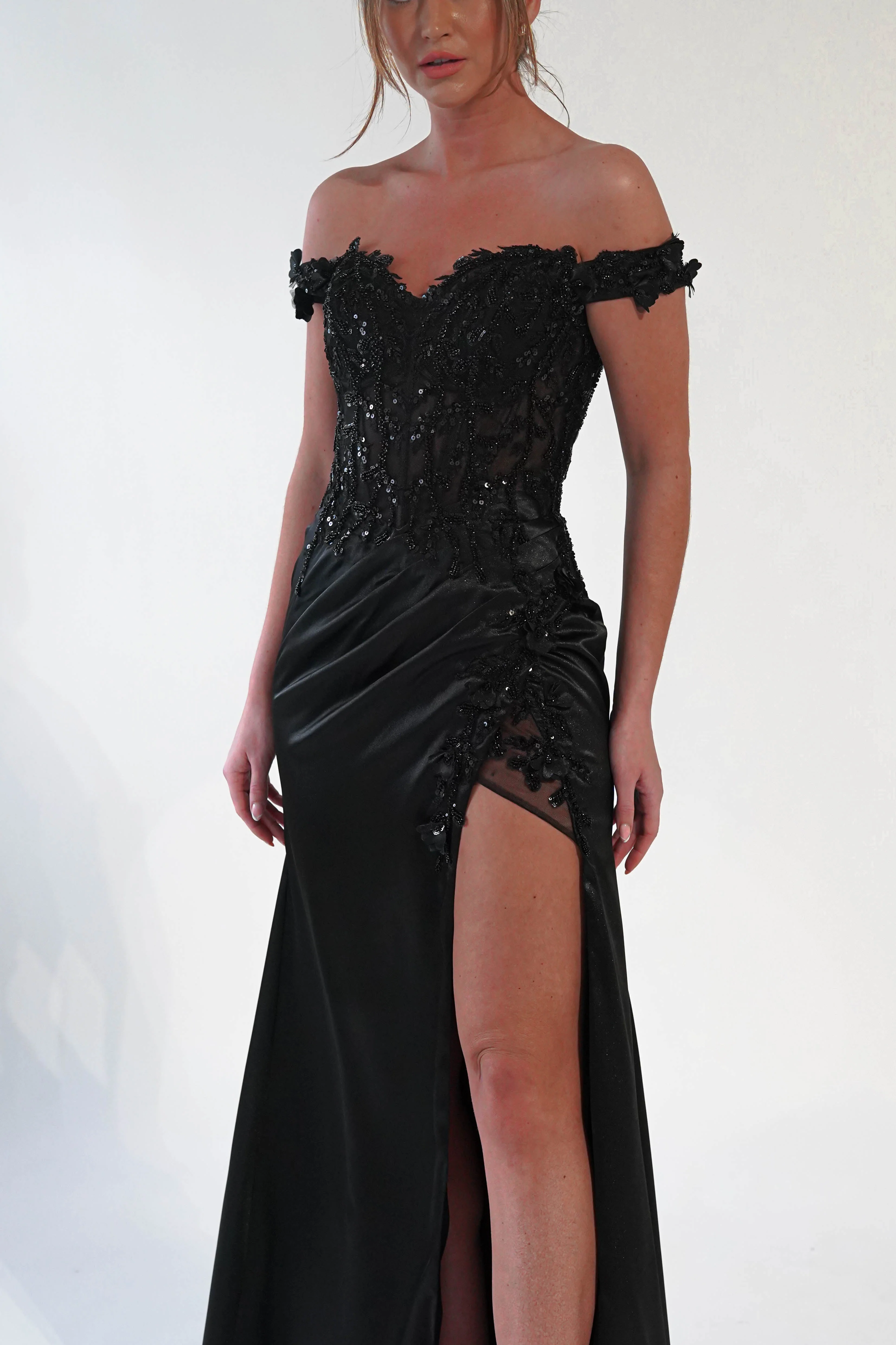 Khacy Embellished Gown | Black - Image 2