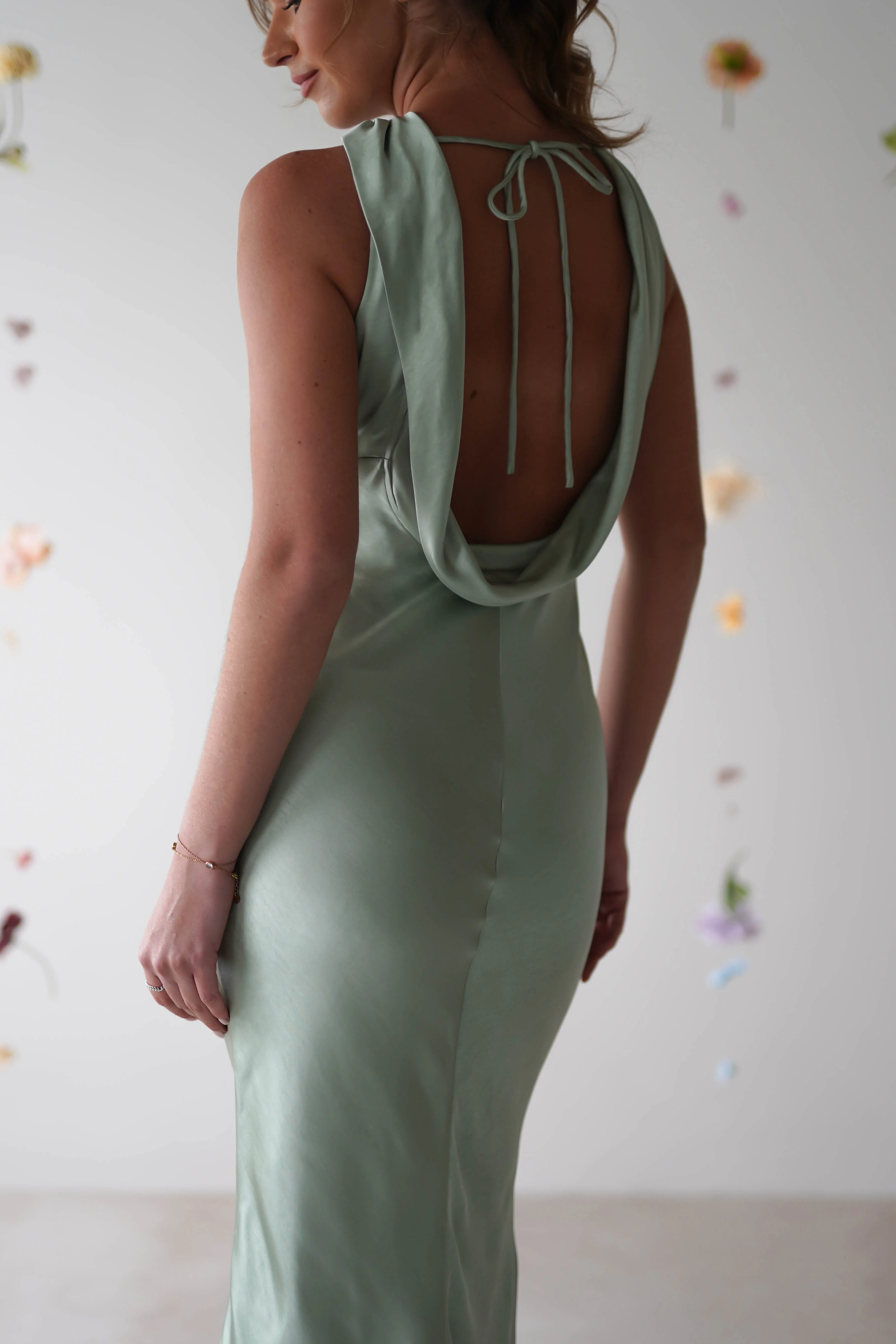 Lauryn Halter Neck Maxi Dress | Sage - Image 10