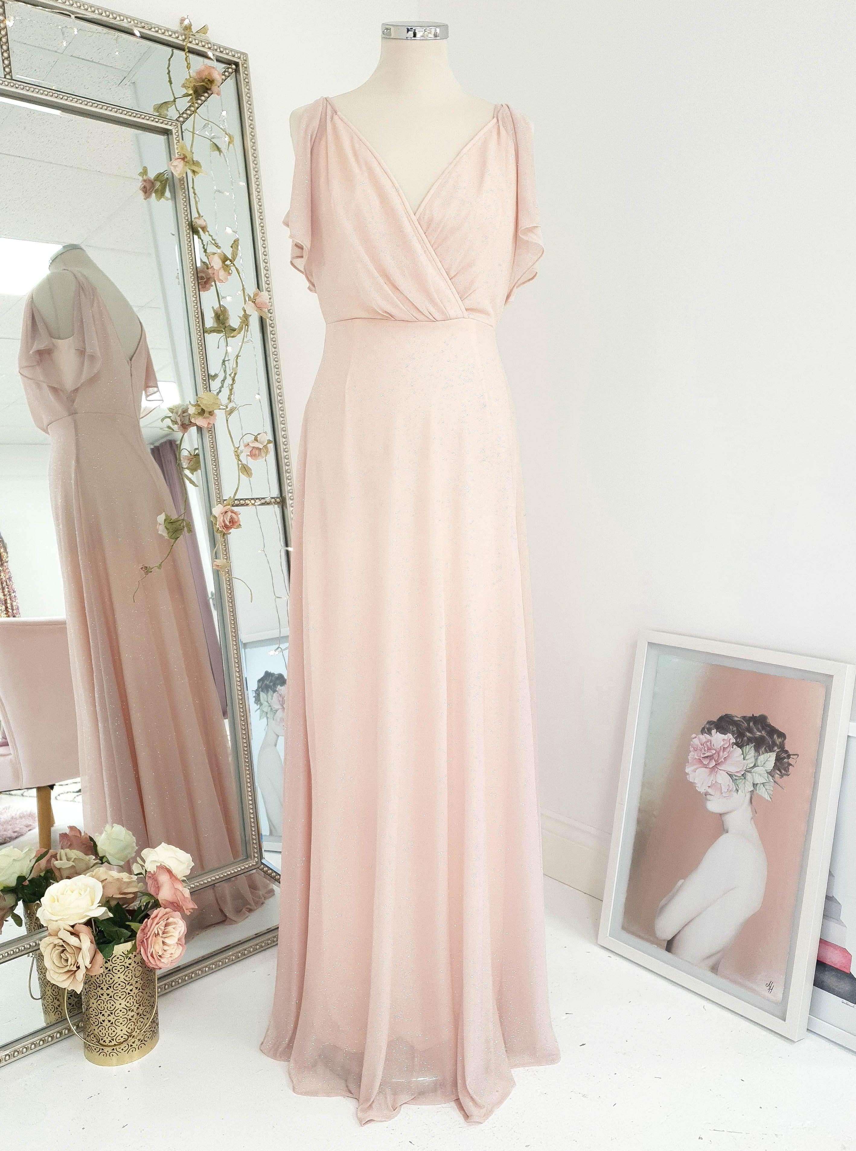 Lydia Maxi Dress Pink Glitter - Image 7