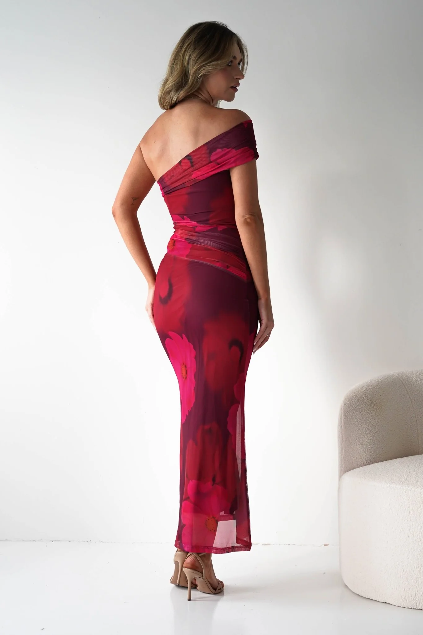 Mayflower Mesh Bodycon Midaxi Dress | Mixed Print - Image 7