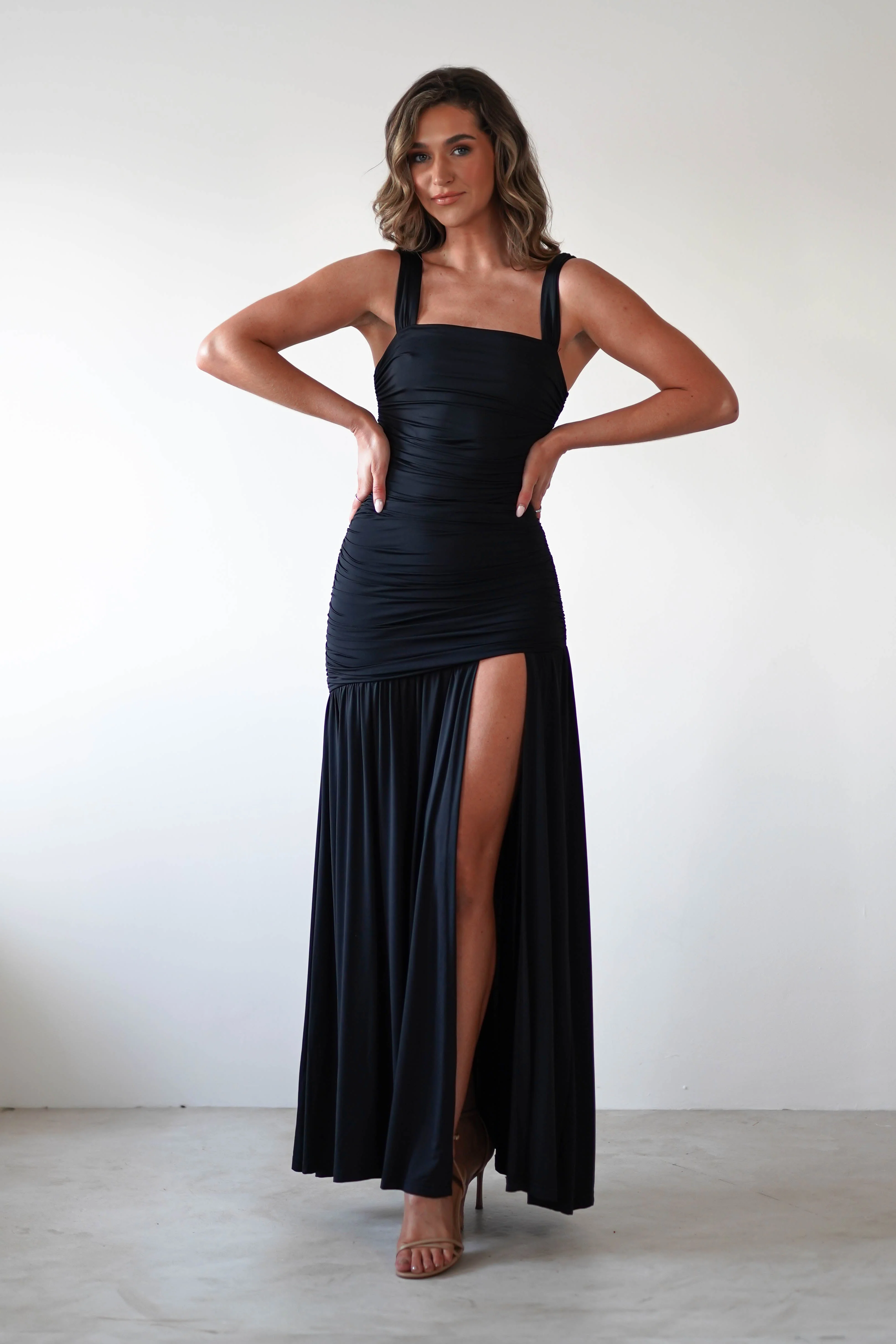 Milla Jersey Bodycon Maxi Dress | Black - Image 6