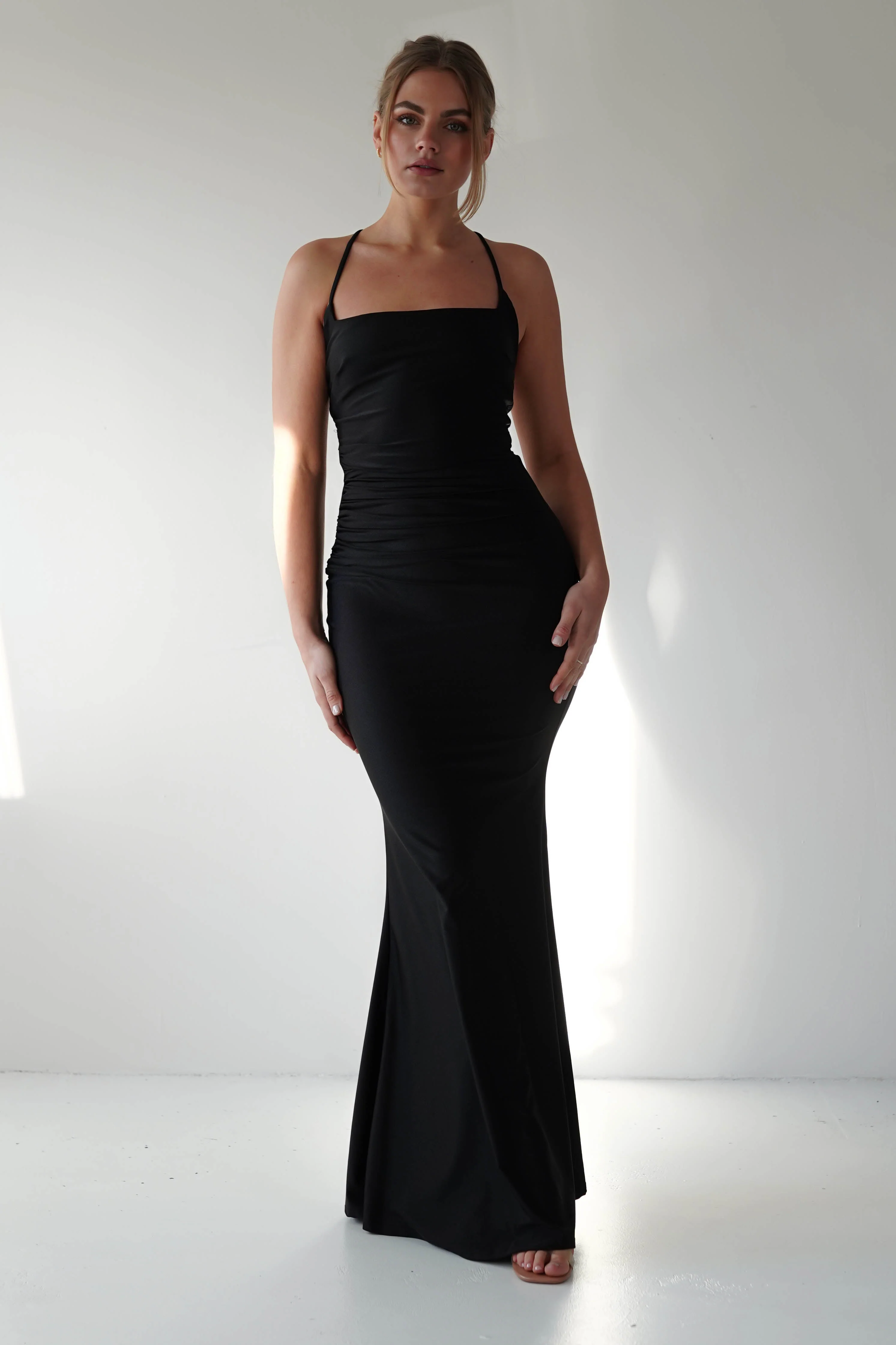 Monette Bodycon Maxi Gown | Black