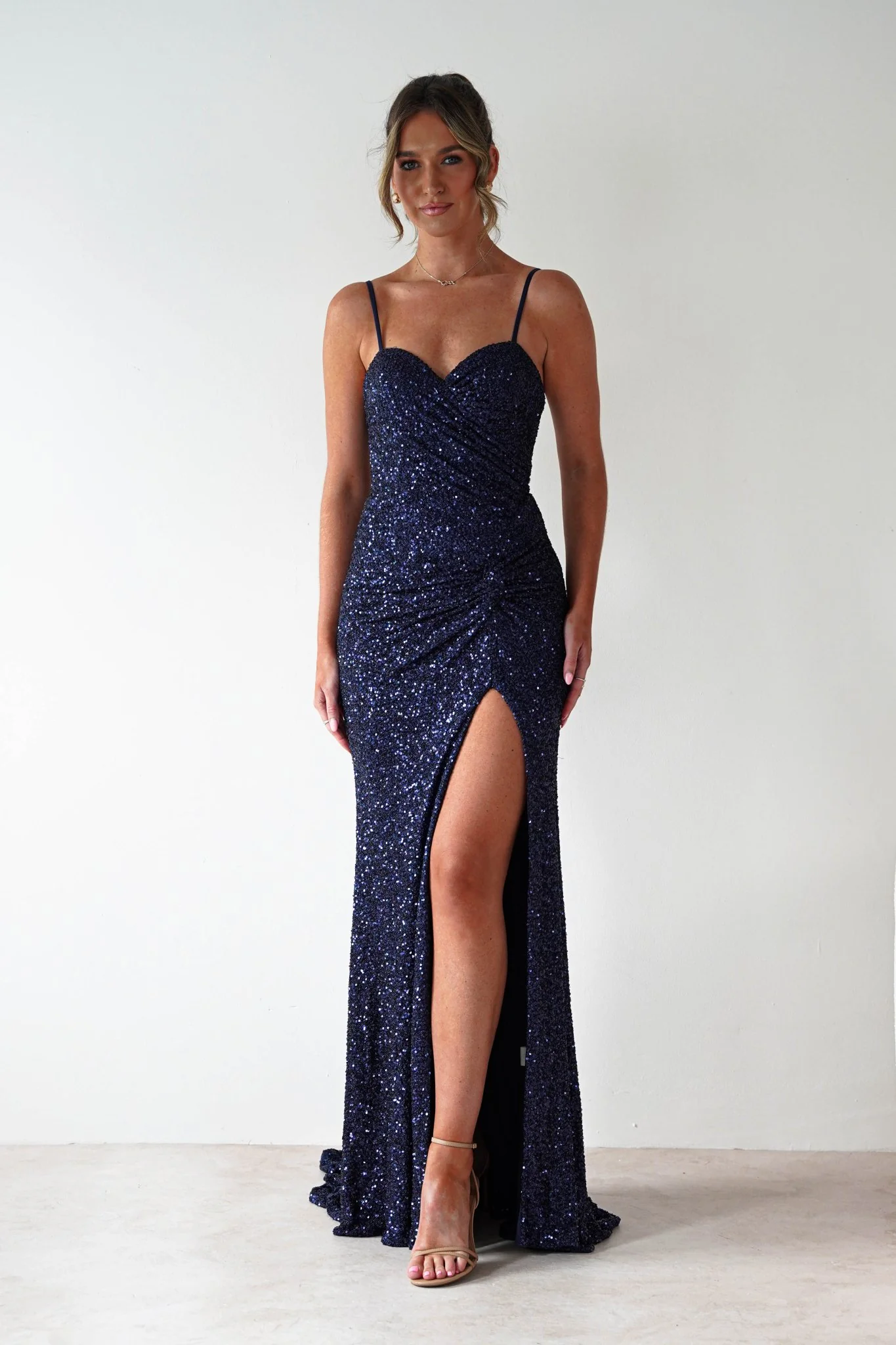 Nalita Bodycon Sequin Gown | Navy - Image 5