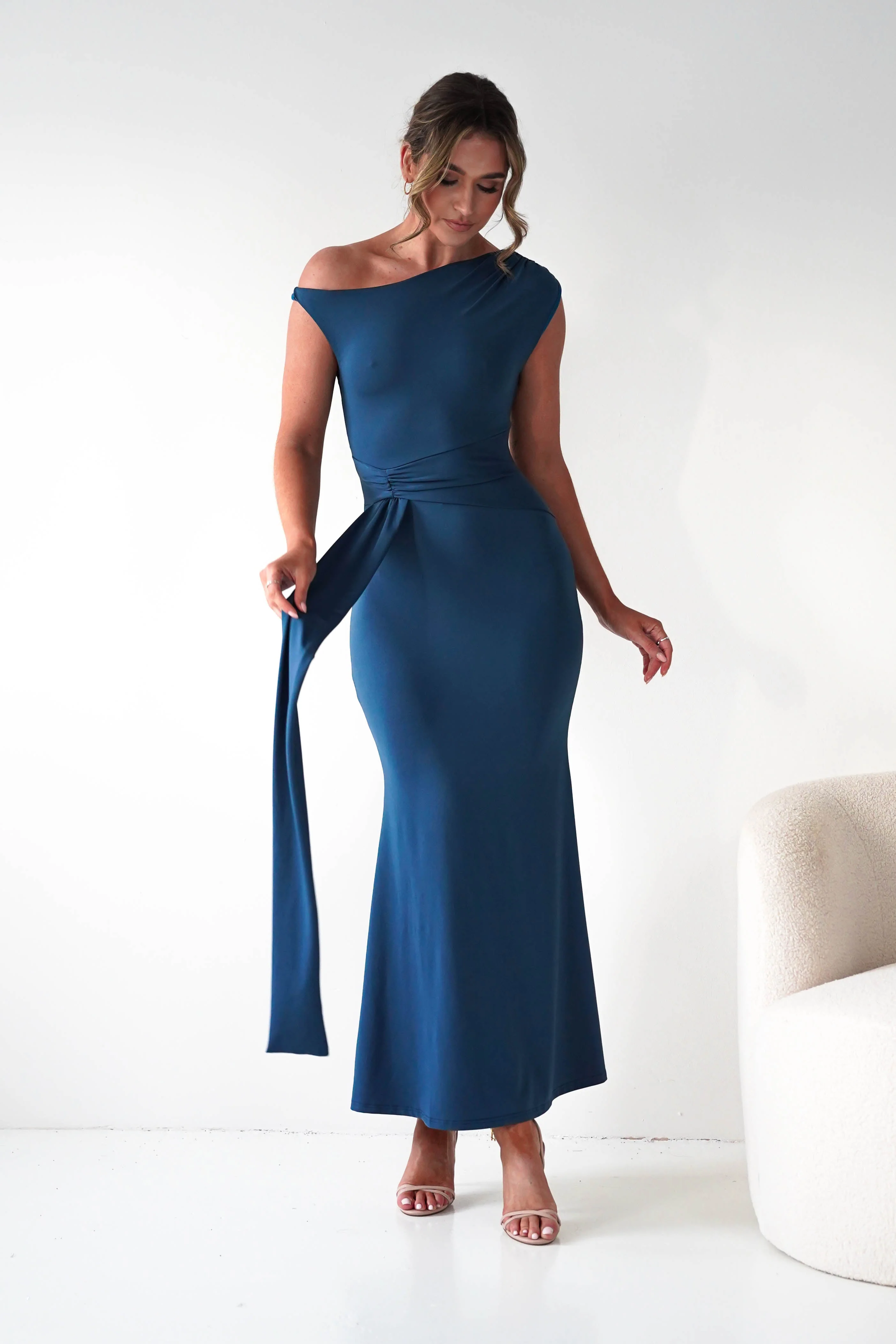 Perry Sculpting Bodycon Maxi Dress | Teal - Image 2