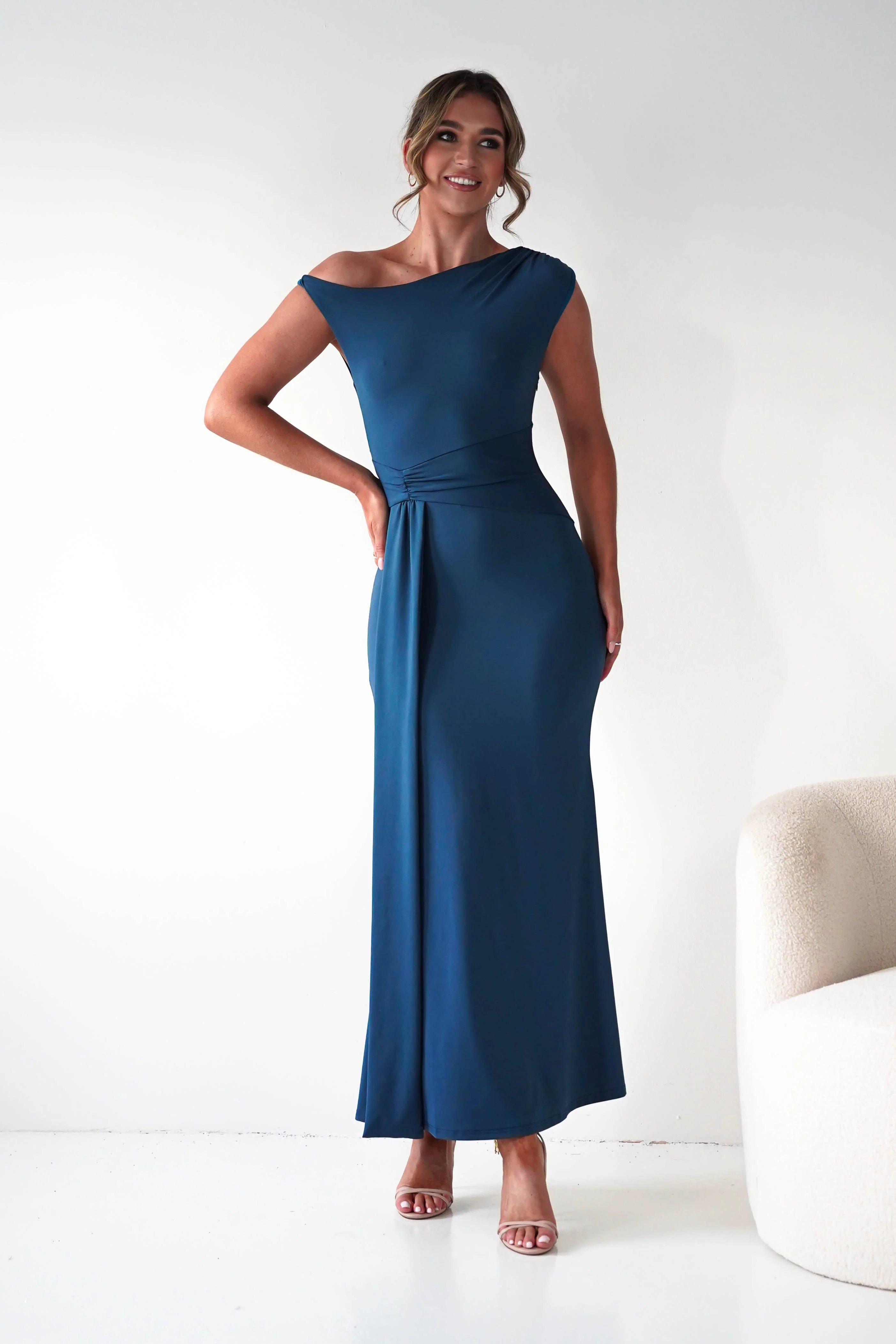 Perry Sculpting Bodycon Maxi Dress | Teal - Image 8