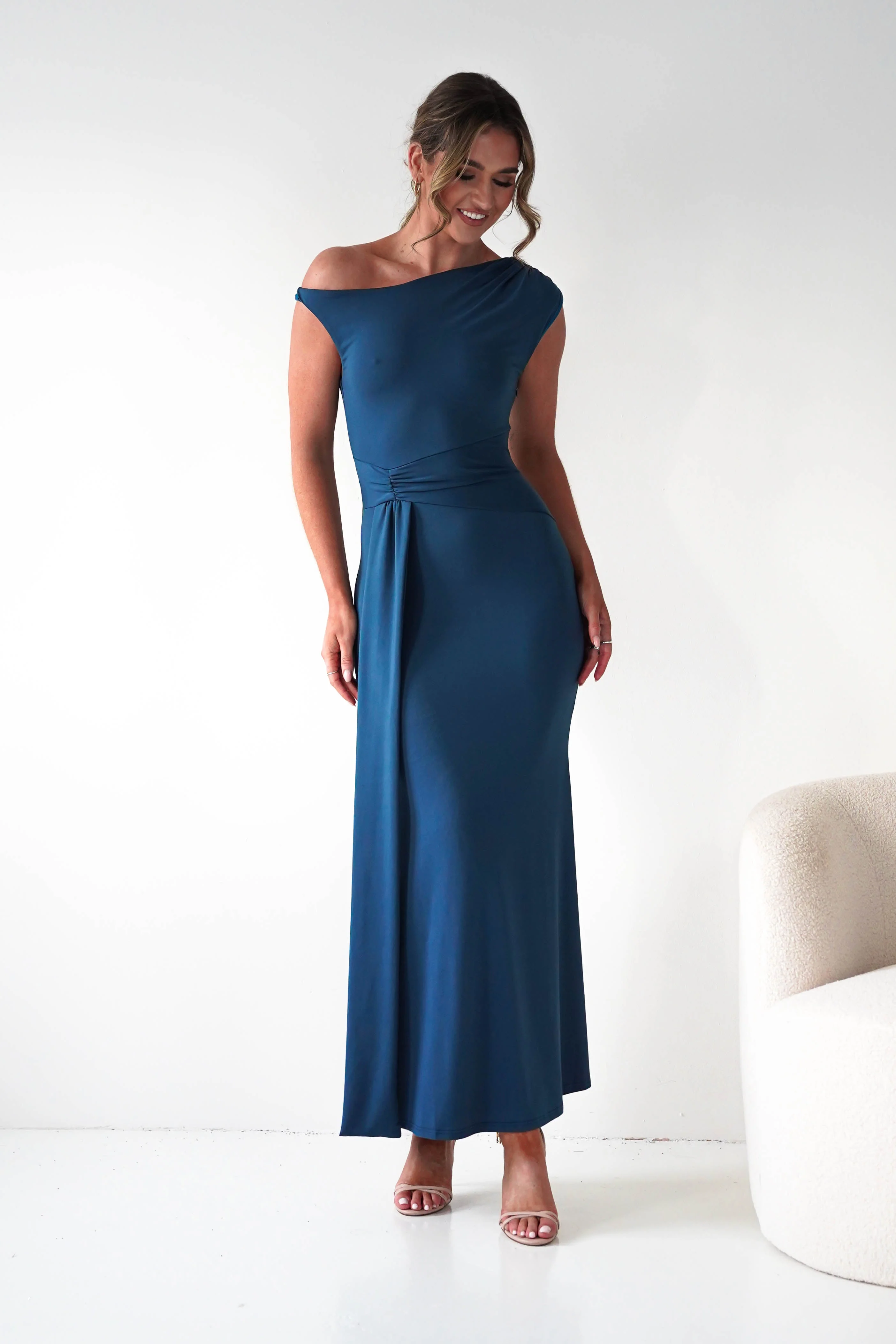 Perry Sculpting Bodycon Maxi Dress | Teal - Image 9