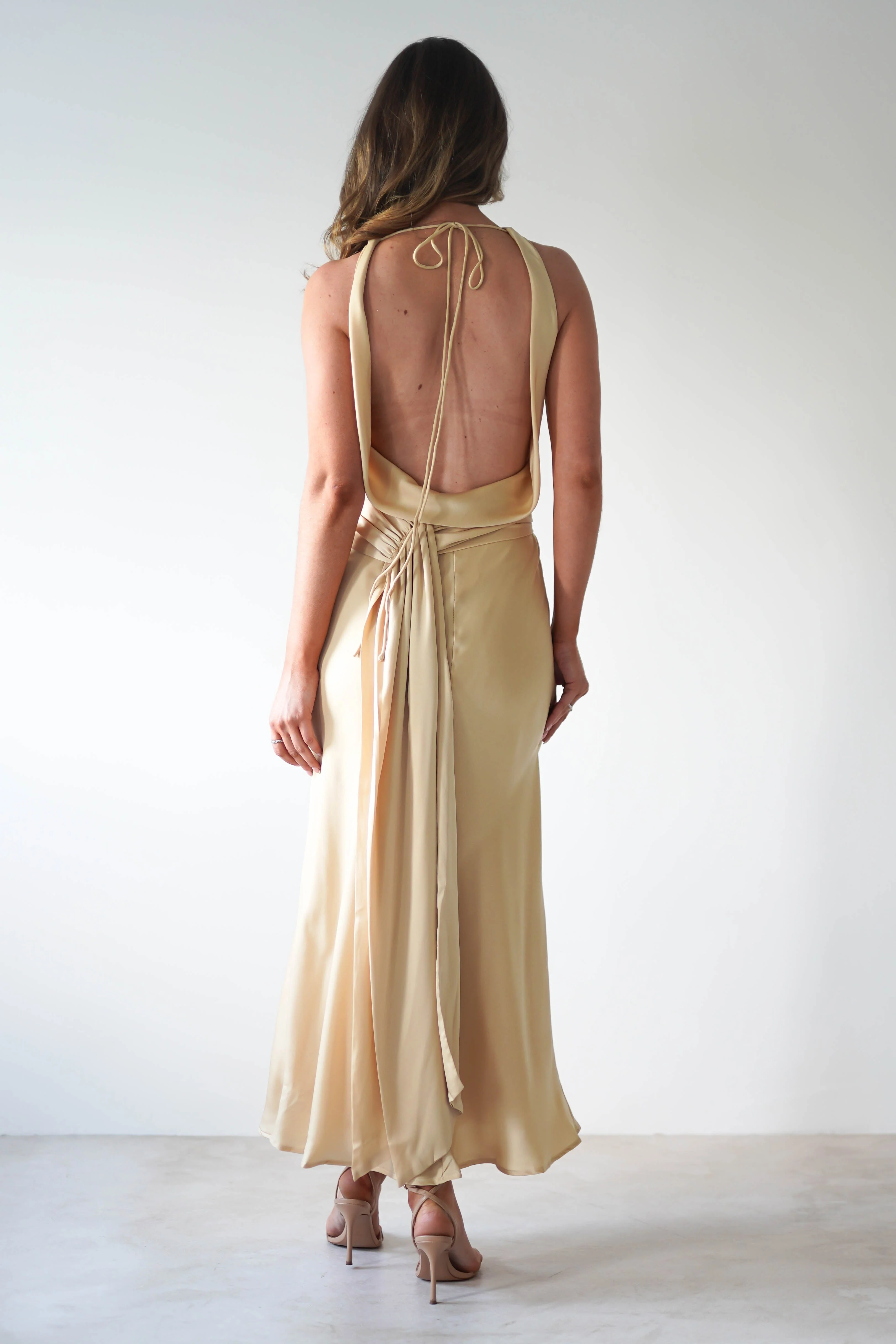 River Backless Maxi Dress | Sand - Image 2