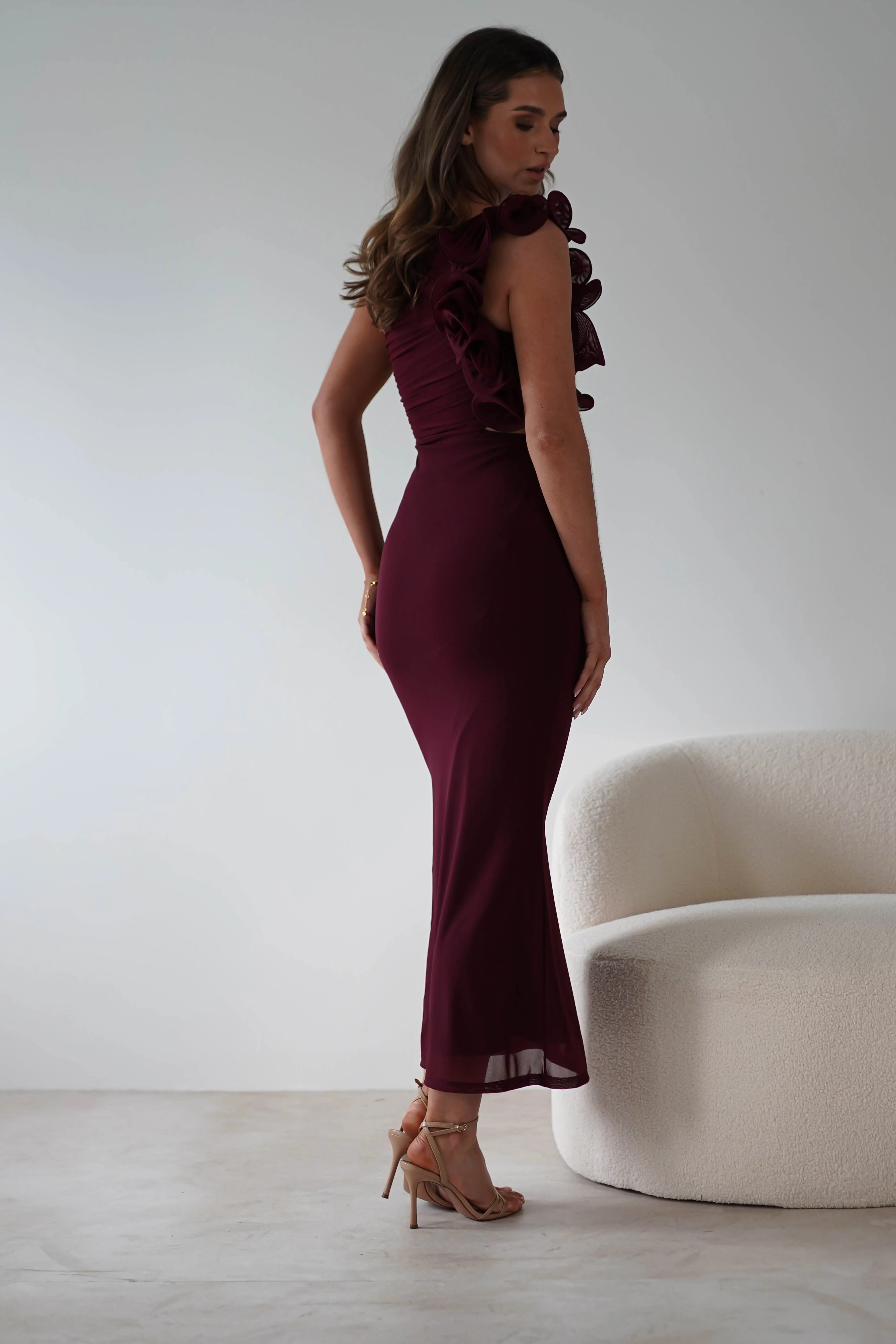 Sydney Bodycon Maxi Dress | Wine - Image 2